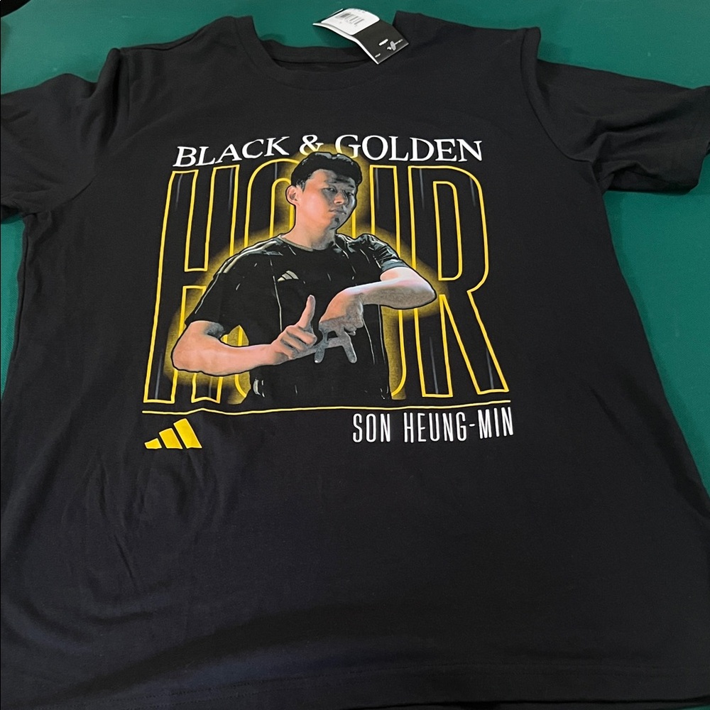 adidas Black & gold son heung-min Las Angeles soccer shirt